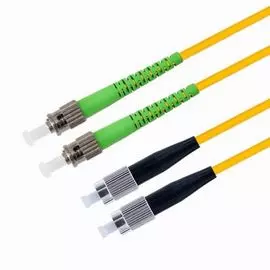 Патч-корд волоконно-оптический TELCORD ШОС-2x3.0-2FC/U-2ST/A-SM-5м-LSZH-YL duplex FC/UPC-ST/APC, SM 9/125 (G652D), 3.0 мм, LSZH, 5м