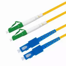 Патч-корд волоконно-оптический TELCORD ШОС-2x3.0-2LC/A-2SC/U-SM-7м-LSZH-YL duplex LC/APC-SC/UPC, SM 9/125 (G652D), 3.0 мм, LSZH, 7м