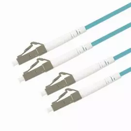 Патч-корд волоконно-оптический TELCORD ШОС-2x3.0-2LC/U-2LC/U-MM503-100м-LSZH-AQ duplex LC/UPC-LC/UPC, MM 50/125 (OM3), 3.0 мм, LSZH, 100м