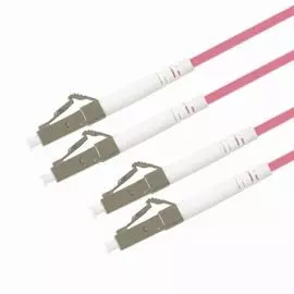 Патч-корд волоконно-оптический TELCORD ШОС-2x3.0-2LC/U-2LC/U-MM504-4м-LSZH-MG duplex LC/UPC-LC/UPC,