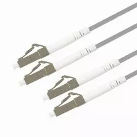 Патч-корд волоконно-оптический TELCORD ШОС-2x3.0-2LC/U-2LC/U-MM62-15м-LSZH-GY duplex LC/UPC-LC/UPC,