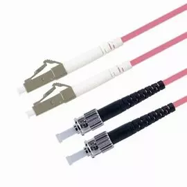 Патч-корд волоконно-оптический TELCORD ШОС-2x3.0-2LC/U-2ST/U-MM504-15м-LSZH-MG duplex LC/UPC-ST/UPC, MM 50/125 (OM4), 3.0 мм, LSZH, 15м