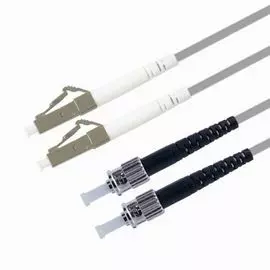 Патч-корд волоконно-оптический TELCORD ШОС-2x3.0-2LC/U-2ST/U-MM62,5-0.5м-LSZH-GY duplex LC/UPC-ST/UPC, MM 62,5/125 (OM1), 3.0 мм, LSZH, 0.5м