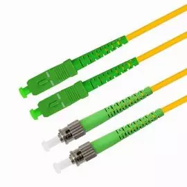 Патч-корд волоконно-оптический TELCORD ШОС-2x3.0-2SC/A-2ST/A-SM-5м-LSZH-YL duplex SC/APC-ST/APC, SM 9/125 (G652D), 3.0 мм, LSZH, 5м