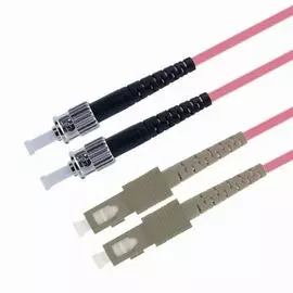 Патч-корд волоконно-оптический TELCORD ШОС-2x3.0-2SC/U-2ST/U-MM504-0.5м-LSZH-MG duplex SC/UPC-ST/UPC