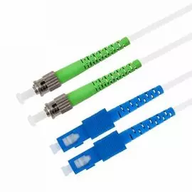 Патч-корд волоконно-оптический TELCORD ШОС-2x3.0-2SC/U-2ST/A-SM(A1)-7м-LSZH-WH duplex SC/UPC-ST/APC, SM 9/125 (G657A1), 3.0 мм, LSZH, 7м