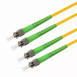 Патч-корд волоконно-оптический TELCORD ШОС-2x3.0-2ST/A-2ST/A-SM-7м-LSZH-YL duplex ST/APC-ST/APC, SM 9/125 (G652D), 3.0 мм, LSZH, 7м