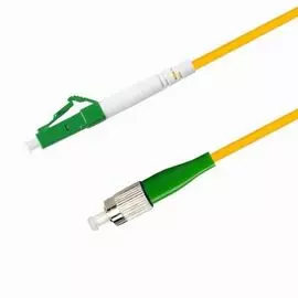 Патч-корд волоконно-оптический TELCORD ШОС-3.0-FC/A-LC/A-SM-15м-LSZH-YL simplex FC/APC-LC/APC, SM 9/125 (G652D), 3.0 мм, LSZH, 15м