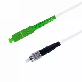 Патч-корд волоконно-оптический TELCORD ШОС-3.0-FC/U-SC/A-SM(A1)-0.5м-LSZH-WH simplex FC/UPC-SC/APC, SM 9/125 (G657A1), 3.0 мм, LSZH, 0.5м