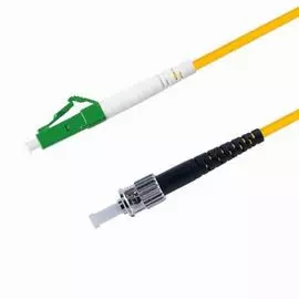 Патч-корд волоконно-оптический TELCORD ШОС-3.0-LC/A-ST/U-SM-1м-LSZH-YL simplex LC/APC-ST/UPC, SM 9/1