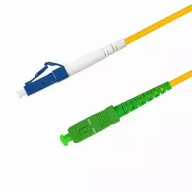 Патч-корд волоконно-оптический TELCORD ШОС-3.0-LC/U-SC/A-SM-15м-LSZH-YL simplex LC/UPC-SC/APC, SM 9/125 (G652D), 3.0 мм, LSZH, 15м