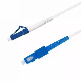 Патч-корд волоконно-оптический TELCORD ШОС-3.0-LC/U-SC/U-SM(A1)-100м-LSZH-WH simplex LC/UPC-SC/UPC, SM 9/125 (G657A1), 3.0 мм, LSZH, 100м