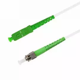 Патч-корд волоконно-оптический TELCORD ШОС-3.0-SC/A-ST/A-SM(A1)-0.5м-LSZH-WH simplex SC/APC-ST/APC, SM 9/125 (G657A1), 3.0 мм, LSZH, 0.5м