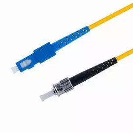 Патч-корд волоконно-оптический TELCORD ШОС-3.0-SC/U-ST/U-SM-1м-LSZH-YL simplex SC/UPC-ST/UPC, SM 9/125 (G652D), 3.0 мм, LSZH, 1м