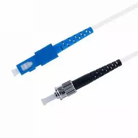 Патч-корд волоконно-оптический TELCORD ШОС-3.0-SC/U-ST/U-SM(A1)-2м-LSZH-WH simplex SC/UPC-ST/UPC, SM 9/125 (G657A1), 3.0 мм, LSZH, 2м