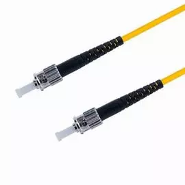 Патч-корд волоконно-оптический TELCORD ШОС-3.0-ST/U-ST/U-SM-1м-LSZH-YL simplex ST/UPC-ST/UPC, SM 9/125 (G652D), 3.0 мм, LSZH, 1м