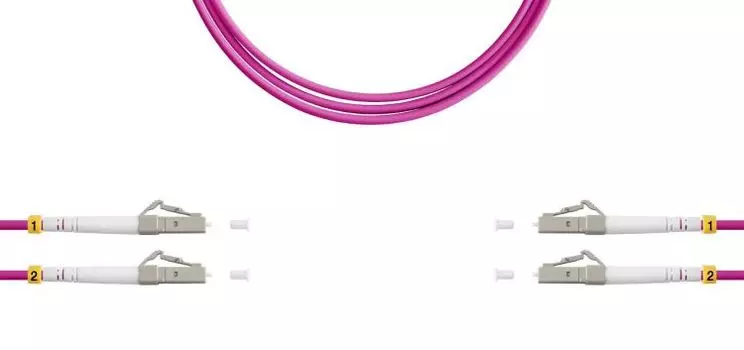 Кабель патч-корд волоконно-оптический TELCORD ШОС-2x3.0-2LC/U-2LC/U-MM504-9м-LSZH-MG duplex LC/UPC-L