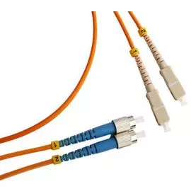 Патч-корд волоконно-оптический TopLAN DPC-TOP-OM1-FC/P-SC/P-8.0 дуплексный, FC/PC-SC/PC, MM 62,5/125, 8.0 м