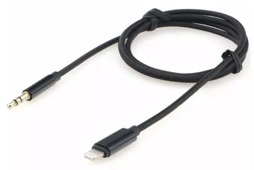 Кабель-переходник Cablexpert CCAB-AP35M-1M-B USB Lightning/Jack3.5, Mobile, 1м, черный, коробка