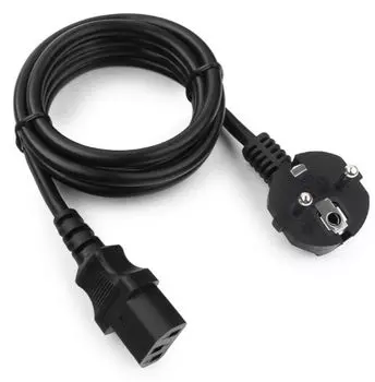 Кабель питания Cablexpert PC-186-1-2 Schuko-C13, 3х0.5мм2, 6А, с заземлением, 1.8м, черный