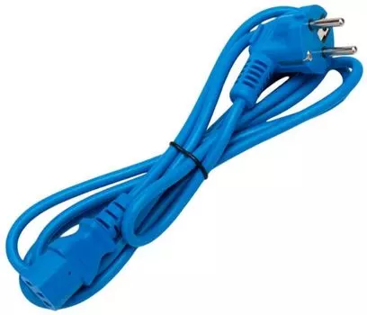 Кабель питания Cablexpert PC-186-VDE-B-1.8M (RU) Schuko-C13, 3x0.75мм2, 10A, с заземлением, медь, 1.8м, синий,пак