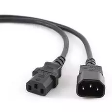 Кабель питания Cablexpert PC-189-1-5M 5 м, UPS-системный блок, C13-C14, 3x1 мм, ан-г VDE, черный, с заземлением