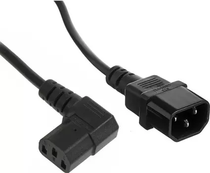 Кабель питания Exegate EX297764RUS Special EC-3S (C13 угловой->C14, 3*0.75mm2, CCA, черный, 3м)
