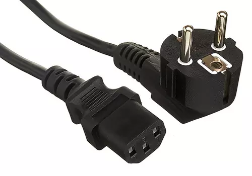 Кабель питания Exegate PC-10P (Евровилка угловая Schuko->С13) VDE-250V-3*0.75mm2, медь, черный, 10м.