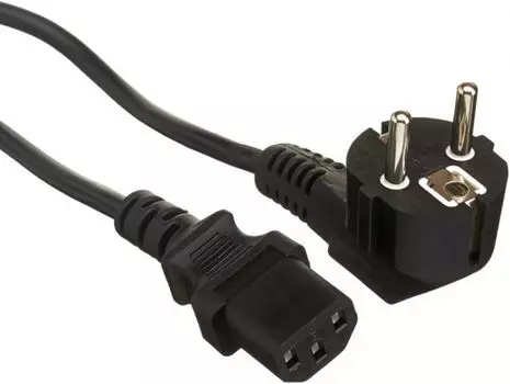 Кабель питания Exegate PC-1,8P (Евровилка угловая Schuko->С13) VDE-250V-3*0.75mm2, медь, черный, 1.8м.