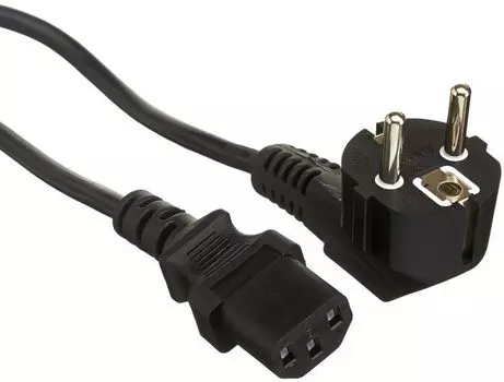 Кабель питания Exegate Power PC-1P EX297778RUS (Евровилка угловая Schuko->C13, VDE-250V-3*0.5mm2, медь, черный, 6A, 1м)