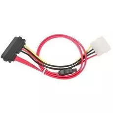 Кабель питания Gembird Combo SATA molex+SATA/SATA, 15pin+7pin, (длина инт - 35см, питание - 15см), п