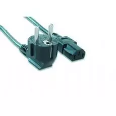 Кабель питания Gembird PC-186 1.8 м, Euro черный с заземлением, 6А, С13-Schuko