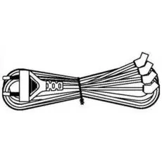 Кабель питания Hyperline KL-FCRD-4F-EU-1.8-BK для вентилятора 120x120x38 мм, 4 разъема под плоские контакты, с евровилкой без заземления, 1.8 м, черны