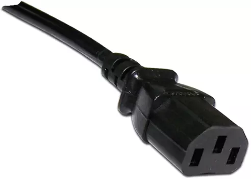 Кабель питания Lanmaster LAN-PP13/20-1.0-BK С13-C20, 3х0.75, 220В, 10А, черный, 1 метр