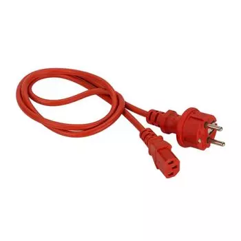Кабель питания Lanmaster LAN-PP13/SH-7.0-RD C13-Schuko, 3х0.75, 220В, 10А, красный, 7 метров