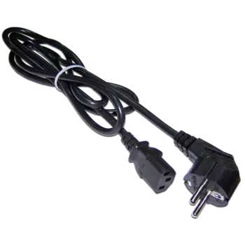 Кабель питания Lanmaster LAN-PP13/SHA-5.0-BK C13-Schuko угловая, 220В, 10А, черный, 5 метров