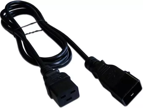 Кабель питания Lanmaster LAN-PP19/20-16A-0.5 C19-C20, 3х1.5, 220В, 16А, 0.5 метров