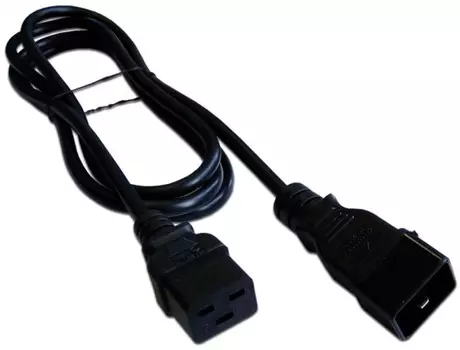 Кабель питания Lanmaster LAN-PP19/20-3.0-BK C19-C20, 3х1.5, 220В, 16А, черный, 3 метра