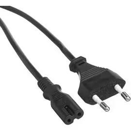 Кабель питания ноутбуков Exegate PCN-0,5P (Евровилка CEE7/16->С7) VDE-250V-2*0.5mm2, медь, черный, 1.5м.