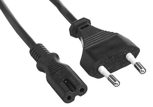 Кабель питания ноутбуков Exegate PCN-1,8P (Евровилка CEE7/16->С7) VDE-250V-2*0.5mm2, медь, черный, 1.8м.