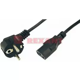 Кабель питания Rexant 11-1131 Евро 0.75мм 1.8М (PVC) (с заземлением)