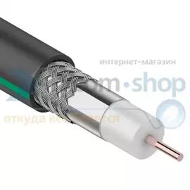 Кабель Rexant 01-2436-1 SAT 703 B, Cu/Al/Al, (75%), 75 Ом, 100м., черный OUTDOOR PROCONNECT