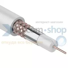 Кабель Rexant 01-2641 RG-59U+Cu, (64%), 75 Ом, 100м., белый