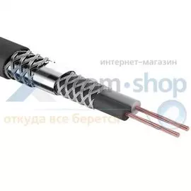 Кабель Rexant 01-6029 КММ 2 х 0,25мм, 1 экран, d 6,8мм., черный, 100 м