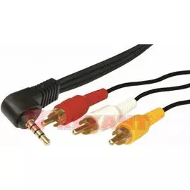 Кабель Rexant 17-4412-4 3.5мм 4C Plug - 3RCA Plug, 1.5м PE (GOLD)