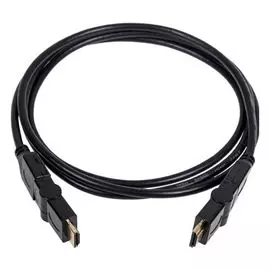 Кабель Rexant 17-6204-3 HDMI - HDMI с фильтрами, 2 метра, угловой 360° (GOLD) (PVC пакет) (упак. 10 шт.)