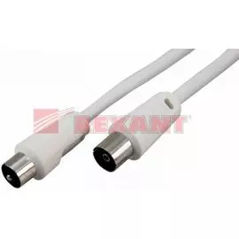 Кабель Rexant 18-0007 TV PLUG - TV JACK, 10м, белый