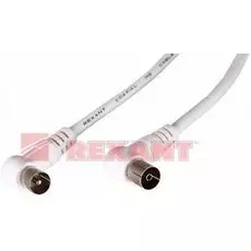 Кабель Rexant 18-0022 TV PLUG - TV JACK, 1.5м, угловой, белый