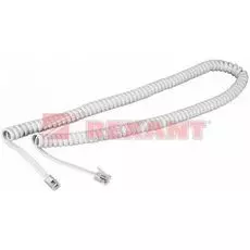 Кабель Rexant 18-2041 витой трубочный 4М телефонный белый