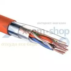 Кабель витая пара F/UTP 5e кат. 4 пары Rexant 01-0150 24AWG(0.50 мм), медь, одножильный (solid), внутренний, LSZH, нг(A)-HF, серый, уп/305м